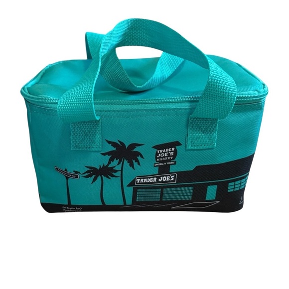 Trader Joe’s MINI TOTE  Teal Insulated Bag - Picture 1 of 13